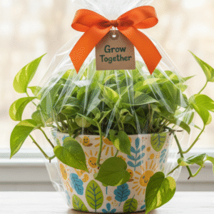“Grow Together” Pothos Plant in Happy Pot